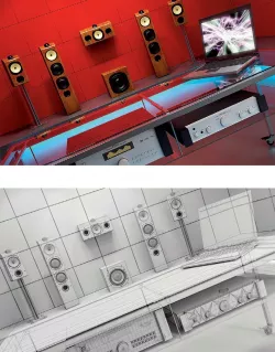 sound studio 3D model