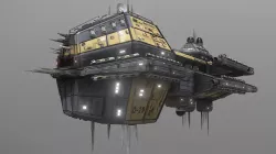 Space Force 1 Destroyer Low-poly  3D model