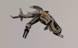 Spaceship Low-poly  3D model