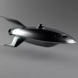 Spaceship Low Poly 3D Model Obj Fbx Max - 3D Low Poly Spacecraft 3D model