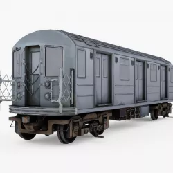 Subway Car Low-poly  3D model