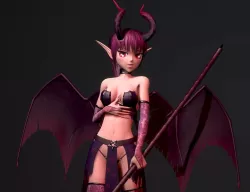 Succubus Anime Low-poly  3D model