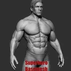 Superhero Basemesh 3D model