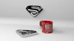superman cup 3D model
