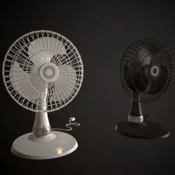 Table Fan  Low-poly  3D model