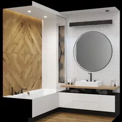 The furniture and decor in the bathroom 3D model