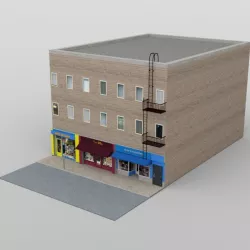 Three Store Building for DAZ Studio 3D model