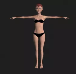 Toon Woman 3D model
