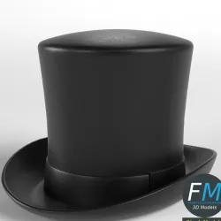 Top hat Low-poly  3D model