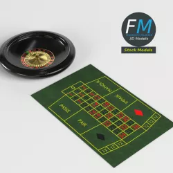 Toy French Roulette 3D model