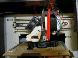 UP Mini extruder mag mount modified to accept a Nema 17 stepper