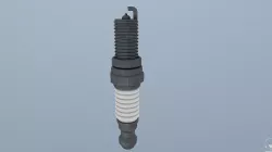 Used Spark Plug Low-poly  3D model