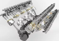 W16 Bugatti Veyron engine 3D model