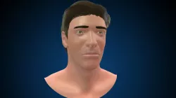 White Male Lowpoly Low-poly  3D model