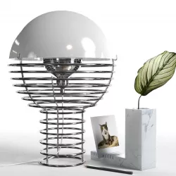 Wire Table Lamp with Calathea 3D model