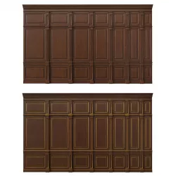 Wooden panel 01 3D model