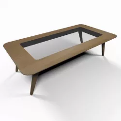 Wooden smoking table 3D model