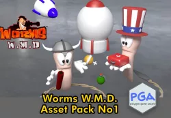 Worms WMD Low-poly  3D model