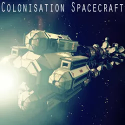 WS-SP-01 Concept Colonisation spacecraft Low-poly  3D model