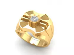 1202 Diamond Men Ring 3D print model