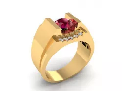 1209 korea Diamond Ring for men 3D print model