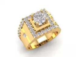 1210 Diamond Men Ring 3D print model