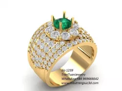 1239  luxury korea diamond ring for men 3D print model