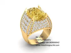 1277 luxury korea diamond ring for men 3D print model