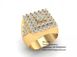 1278 luxury korea diamond ring for men 3D print model