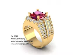 1282 luxury korea diamond ring for men 3D print model