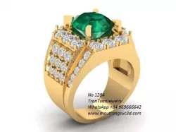 1284 luxury korea diamond ring for men 3D print model