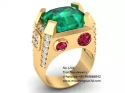 1286 luxury korea diamond ring for men 3D print model