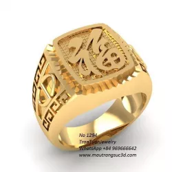 1294 Lucky Men Ring 3D print model