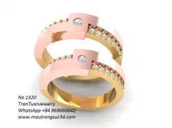1320 luxury wedding ring  3D print model