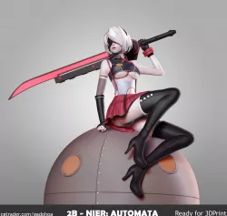 2B - Nier Automata  3D print model