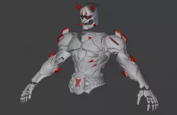 3D Model of Genji Oni Skin Armor from Overwatch 3D print model