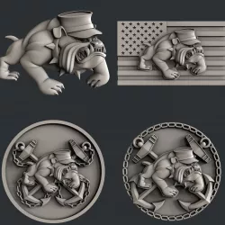 3d STL models for CNC router dog 3D model