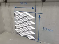 3D wall panel Waves revolved and pressed 01 3D print model