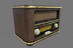 50s Radio Low-poly  3D model