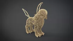 Absol Wireframe 3D print model