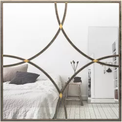 Allaryce Square Medallion Metal Accent Mirror TCDT1004 3D model