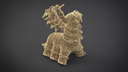 Altered Forme Giratina Wireframe 3D print model