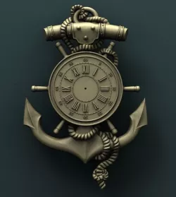 Anchor Clock 3d stl model for CNC 3D model
