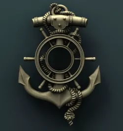 Anchor Clock 3d stl model for CNC 3D model