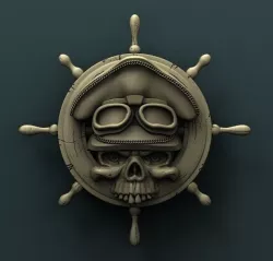 Anchor Skull 3d stl model for CNC 3D model