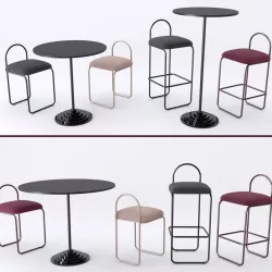 Angui Barchair Chair  Solus Table AYTM 3D model