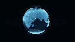 Animated Hologram Planet Earth v1 3D model