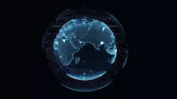 Animated Hologram Planet Earth v2 3D model