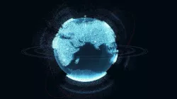 Animated Hologram Planet Earth v3 3D model
