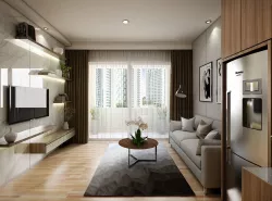 Apartement One Bedroom Modern 3D model